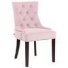 ESSZIMMERSTUHL Aboli Samt, antik Pink - Dunkelbraun/Rosa, Holz/Textil (55/92/58cm) - TPFLiving