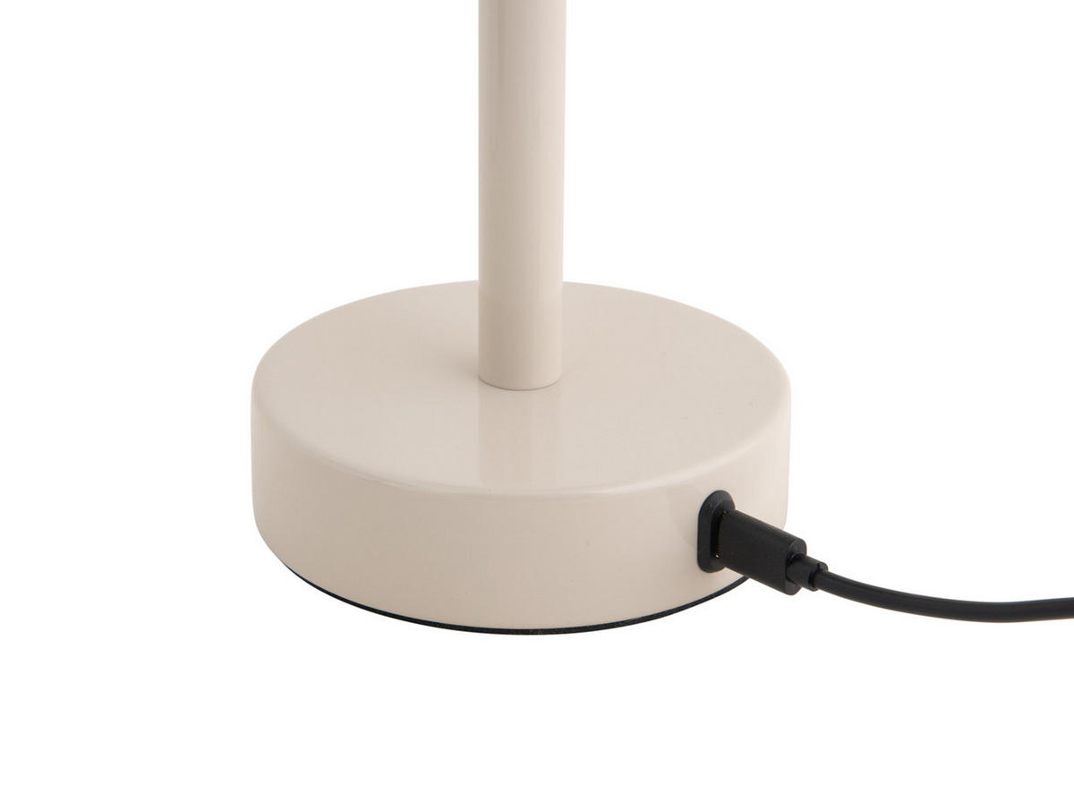 TISCHLAMPE James LED 12.5/12.5/24.5 cm - Grau, Metall (12.5/12.5/24.5cm) - Leitmotiv