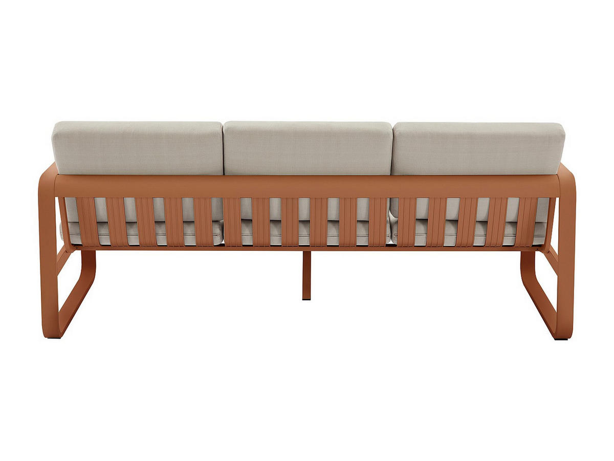 GARTENSITZGRUPPE im Set - 5 -Sitzer - Aluminium - kupferfarben - LOMIA - Beige/Kupferfarben, Metall - Vente-Unique