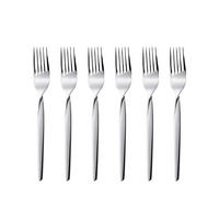 KUCHENGABEL Twist 6er Set, 18/0 Edelstahl, 16 cm - Silberfarben, Metall - GENSE
