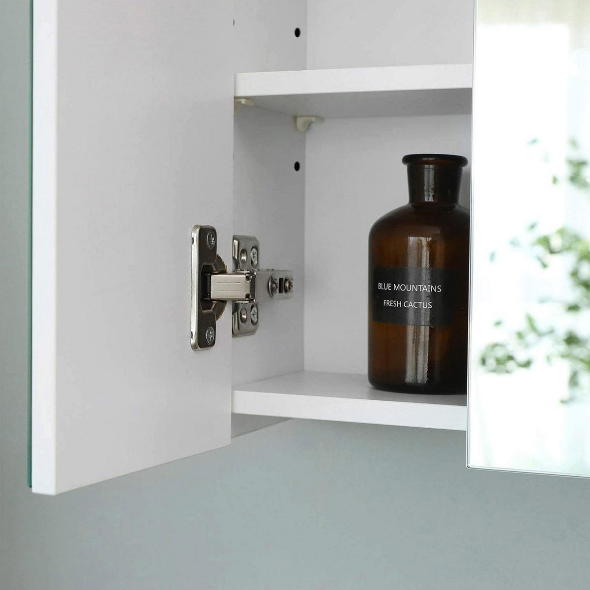 SPIEGELSCHRANK BADEZIMMERSCHRANK - Weiß, Holzwerkstoff (15/55/60cm) - Hansiro