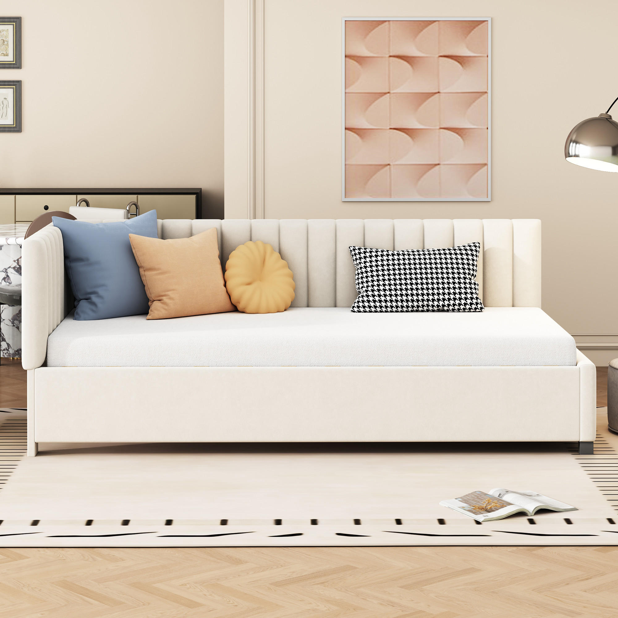 ComfortXL Kinderbett Beige 90x200 cm