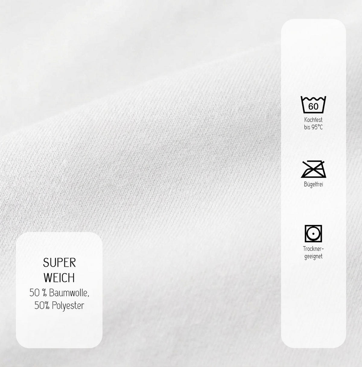 SPANNBETTTUCH Basic Jersey weiss, 90x190 cm - 100x200 cm - Weiß, Textil (100/200cm) - biberna Sleep & Protect
