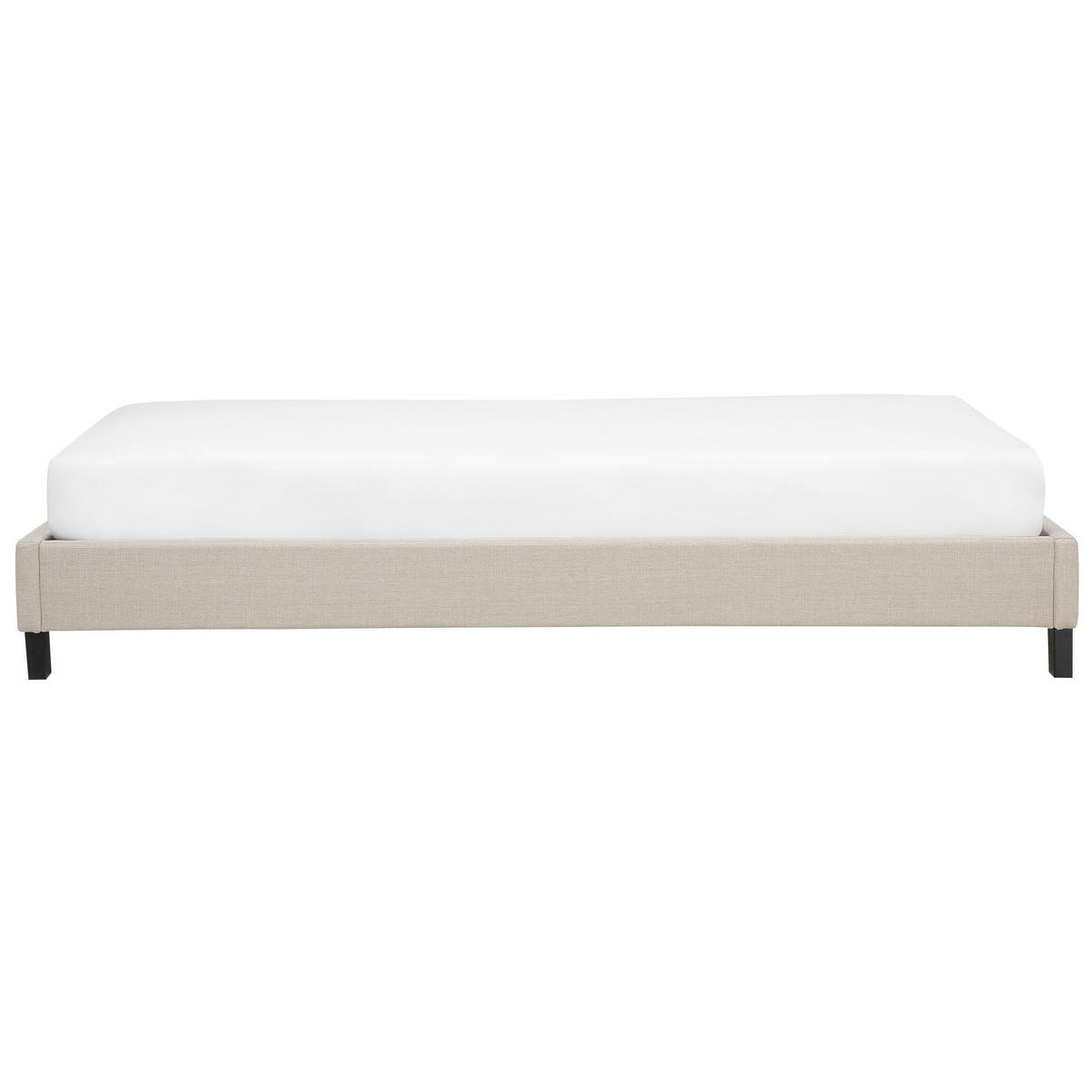 POLSTERBETT mit Lattenrost 90x200 cm Beige Roanne - Beige, Textil (90/200cm) - Beliani