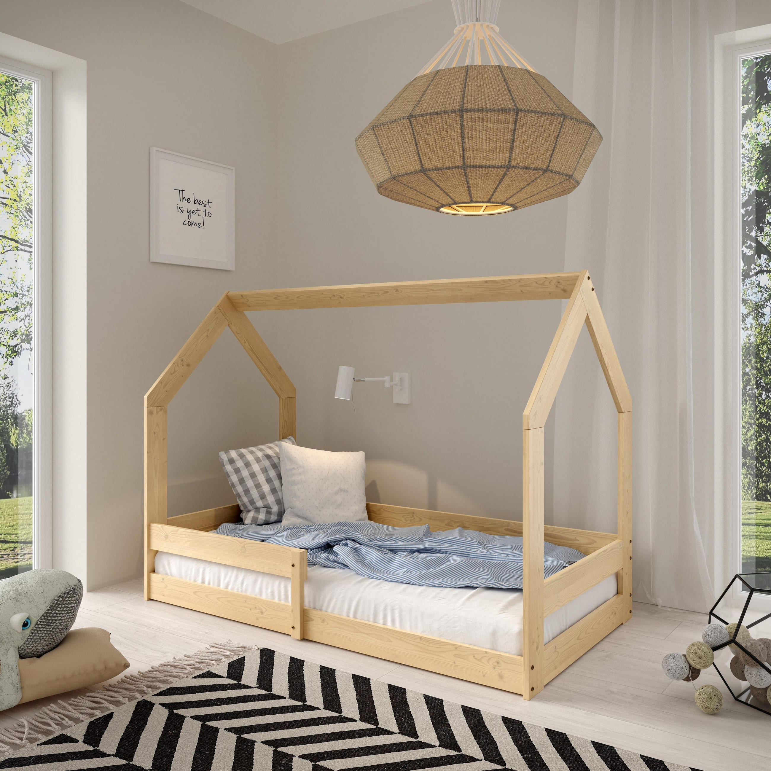 KINDERBETT FLORA 80x160 cm Kieferfarben - Kieferfarben, Holz (80/160cm) - MASSENO