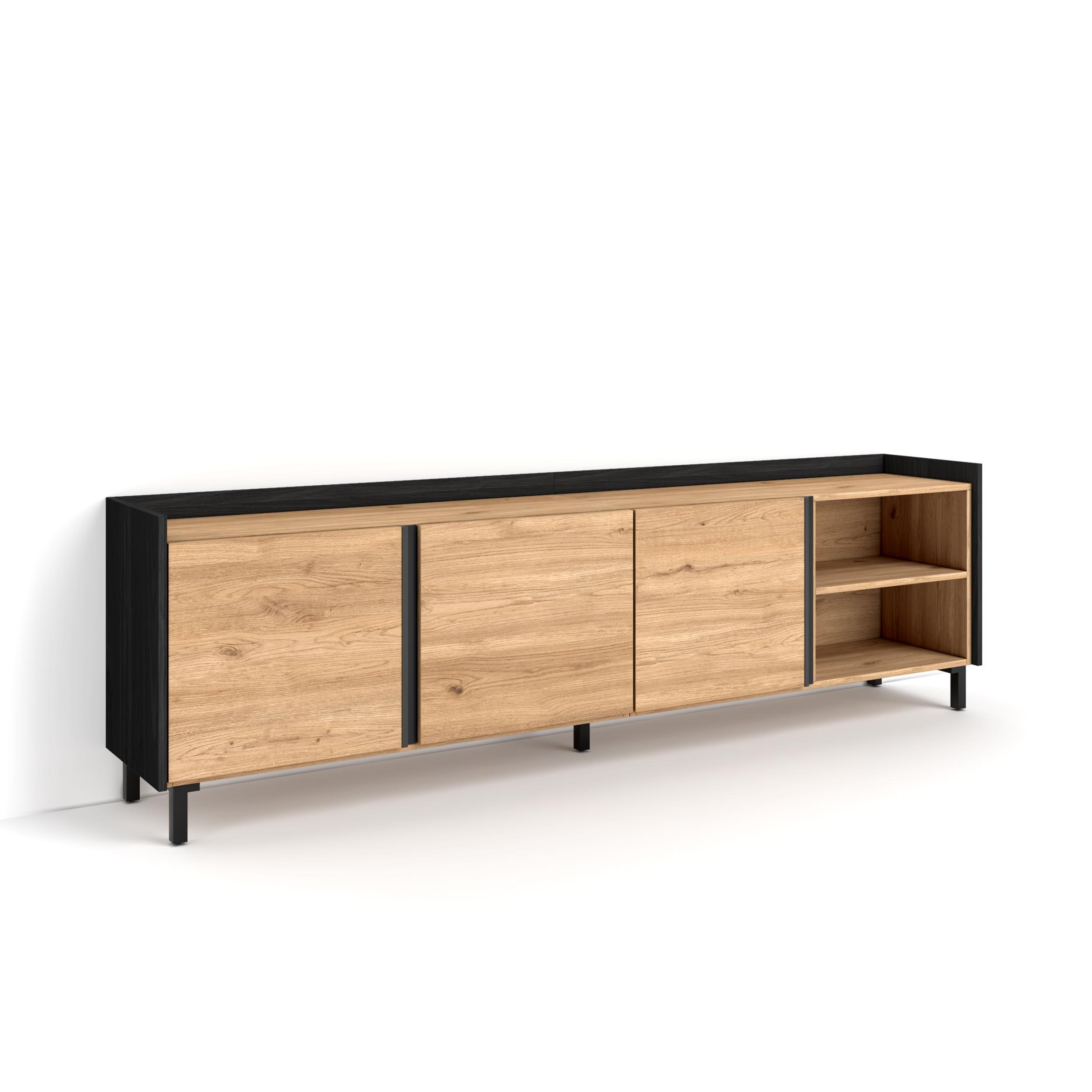Skraut Home Lowboard, Eiche 207x61x35 cm