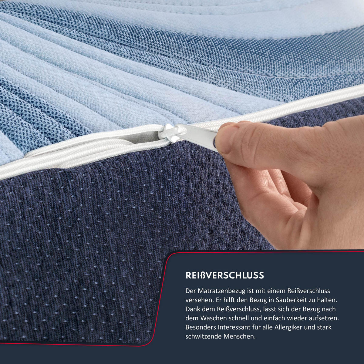 KALTSCHAUMMATRATZE Dreamer - Blau/Dunkelblau, Textil (120/200cm) - FDM