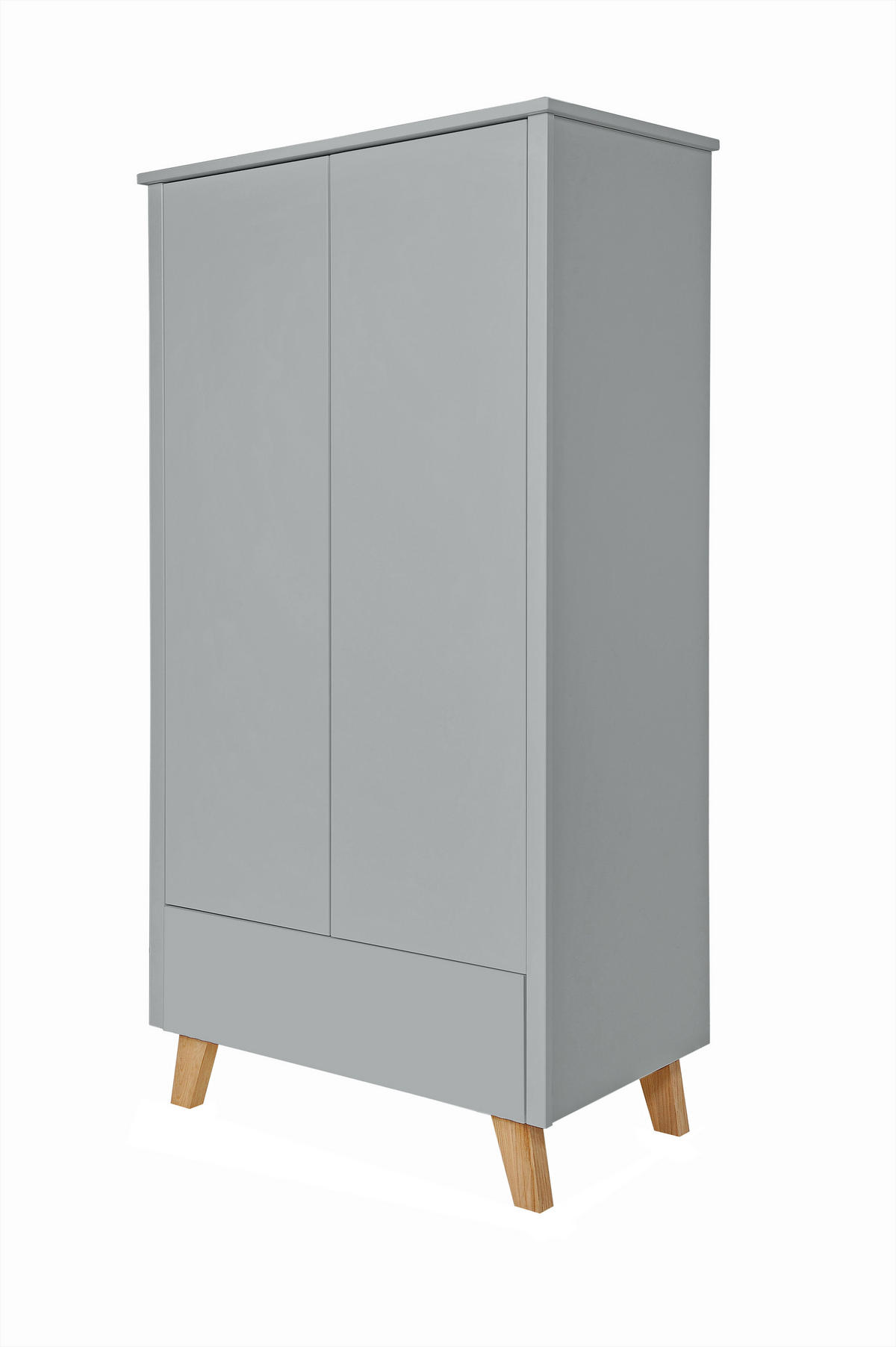 KINDERKLEIDERSCHRANK Zara_2, 2-türig – ideal für das Kinderzimmer - Grau, Holzwerkstoff (94/176/51.5cm) - RAUMHIRSCH FURNITURE