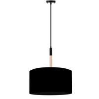 HÄNGELEUCHTE PLISO, Schwarz - Schwarz, Holzwerkstoff/Textil (40/40/44cm) - KONSIMO®