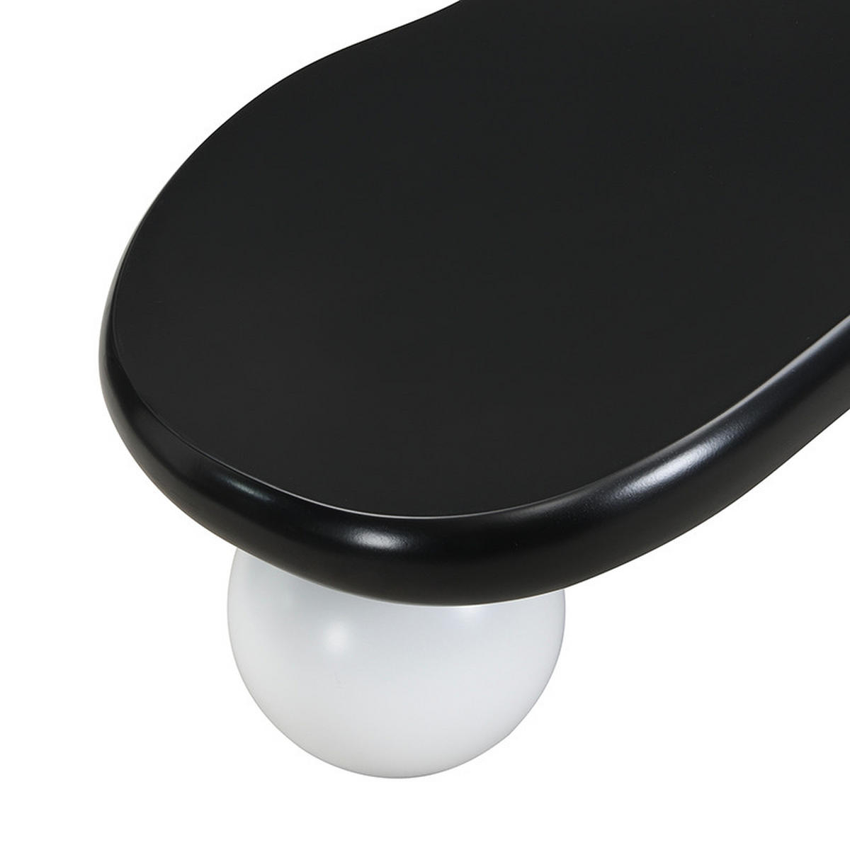 COUCHTISCH DE-091 Cloud Style Schwarz/Weiß - Schwarz, Holzwerkstoff (63/95/32cm) - ComfortXL