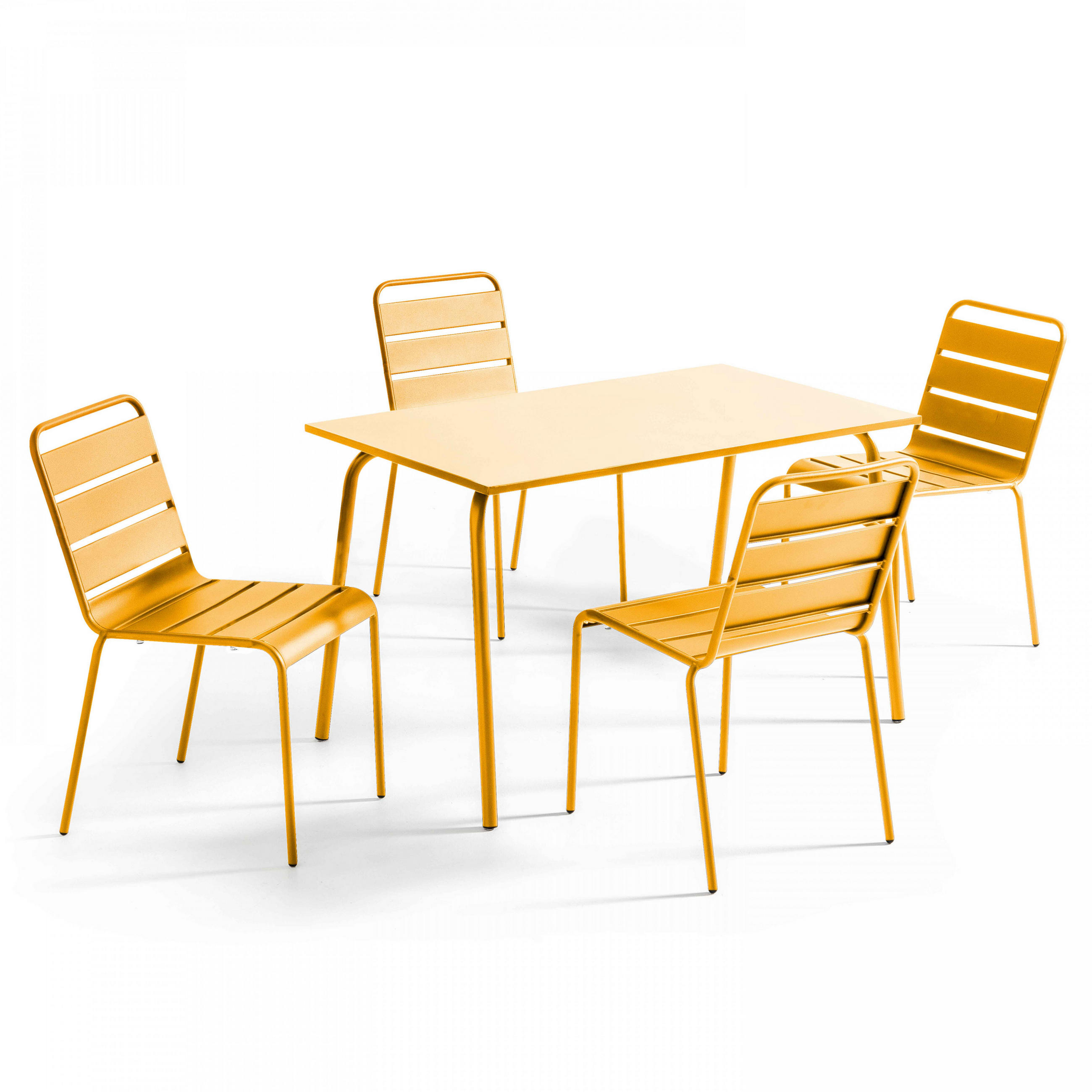 GARTENSET 5-tlg., Gelb - Gelb, Metall - Oviala