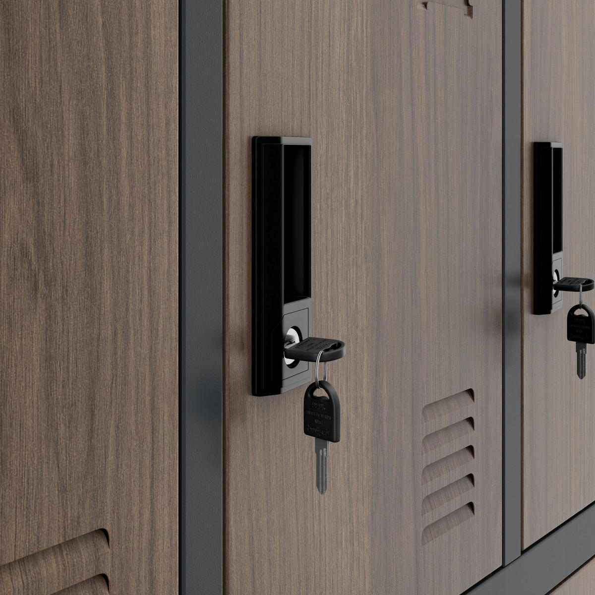 SCHLIESSFACHSCHRANK Marcin - Braun, Metall (90/185/40cm) - Jan Nowak