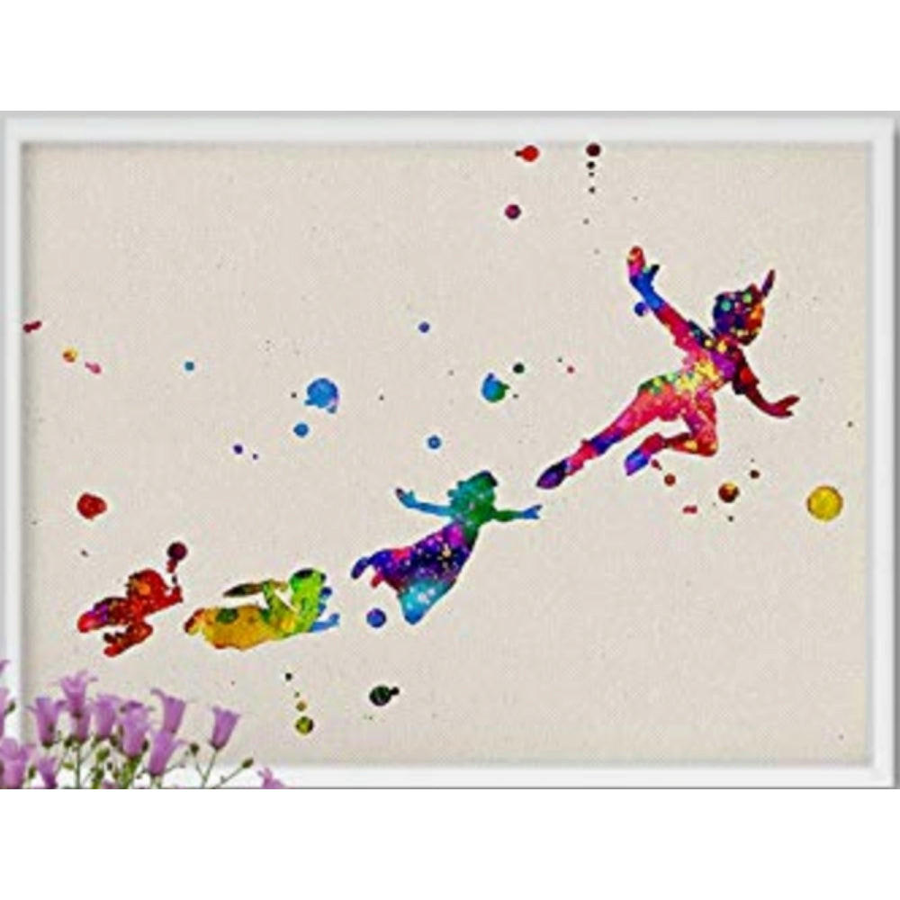 POSTER Peter Pan Aquarell A3 Rahmenlos - Klar, Papier (29.7/5/42cm) - Nacnic