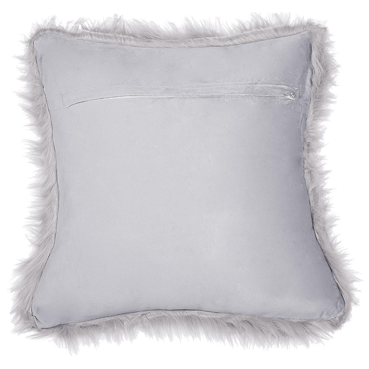 DEKOKISSEN 2er-Set Hellgrau 45/45 cm Lubha - Hellgrau, Textil (45/45cm) - Beliani