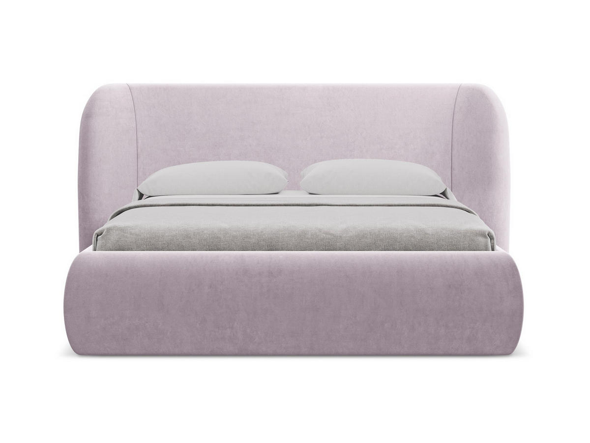 POLSTERBETT mit Bettkasten und Lattenrost 210x215 Violett - Lila/Flieder, Kunststoff/Textil (160/200cm) - Makamii