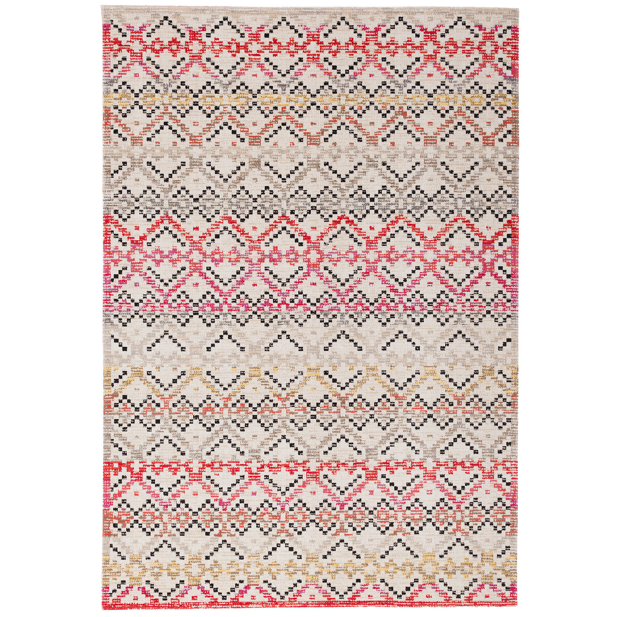 KURZFLOR DESIGNER TEPPICH MODERN VINTAGE ORIENT MUSTER - Pink, Textil (140/200cm) - Pergamon