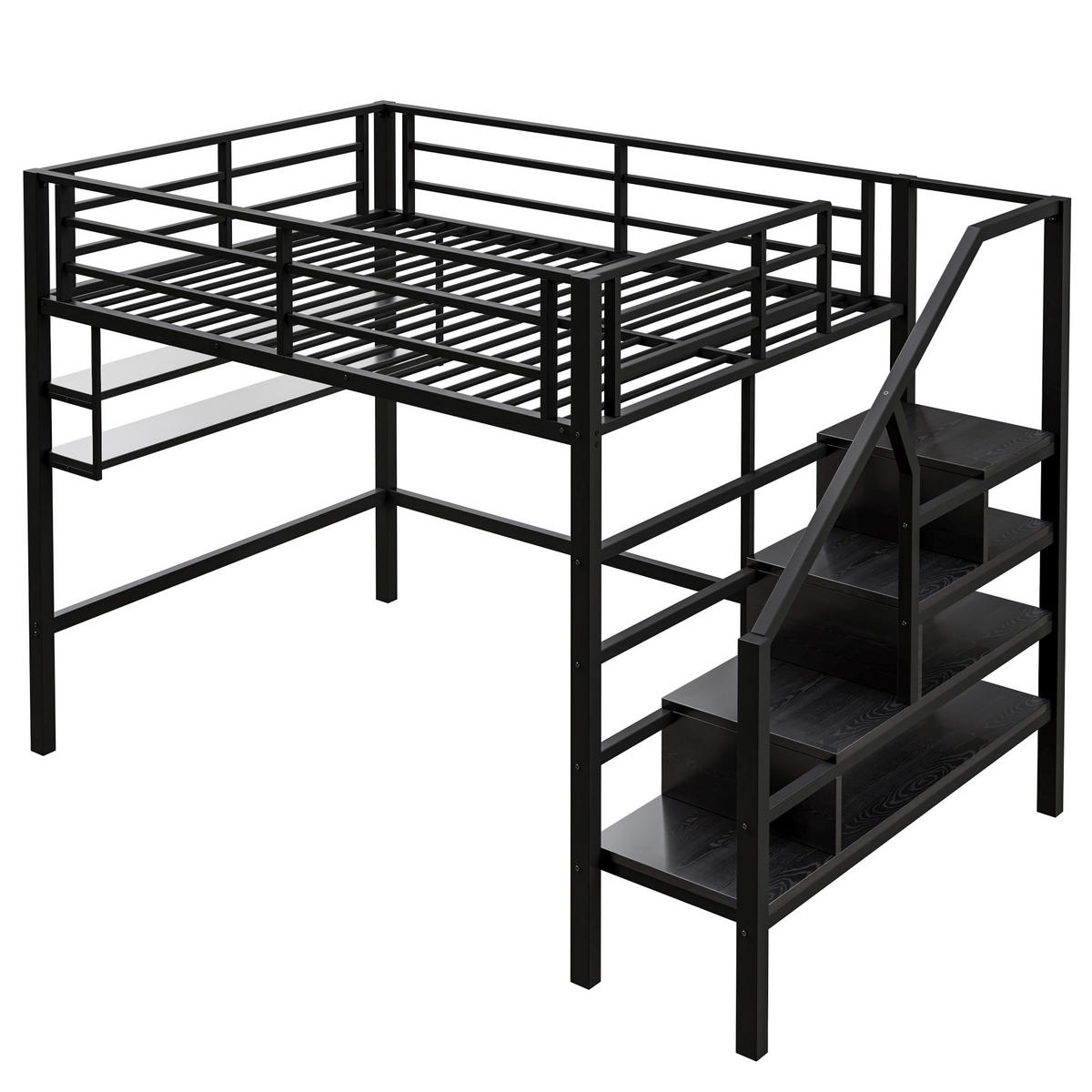 HOCHBETT 140/200 cm Schwarz - Schwarz, Metall - Raumix