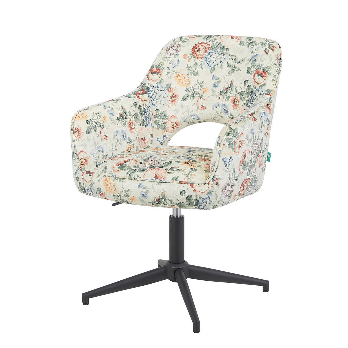 BÜROSTUHL Mika-Bryn 2er-Set - Multicolor/Schwarz, Textil/Metall (60/84/65cm) - DUBI Möbel