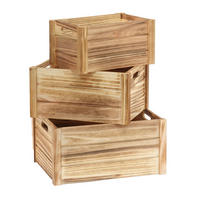 HOLZKISTEN-SET Pura 3-tlg. Massivholz, verschiedene Größen naturfarben - Naturfarben, Holz (40/20/30.5cm) - DESIGN DELIGHTS