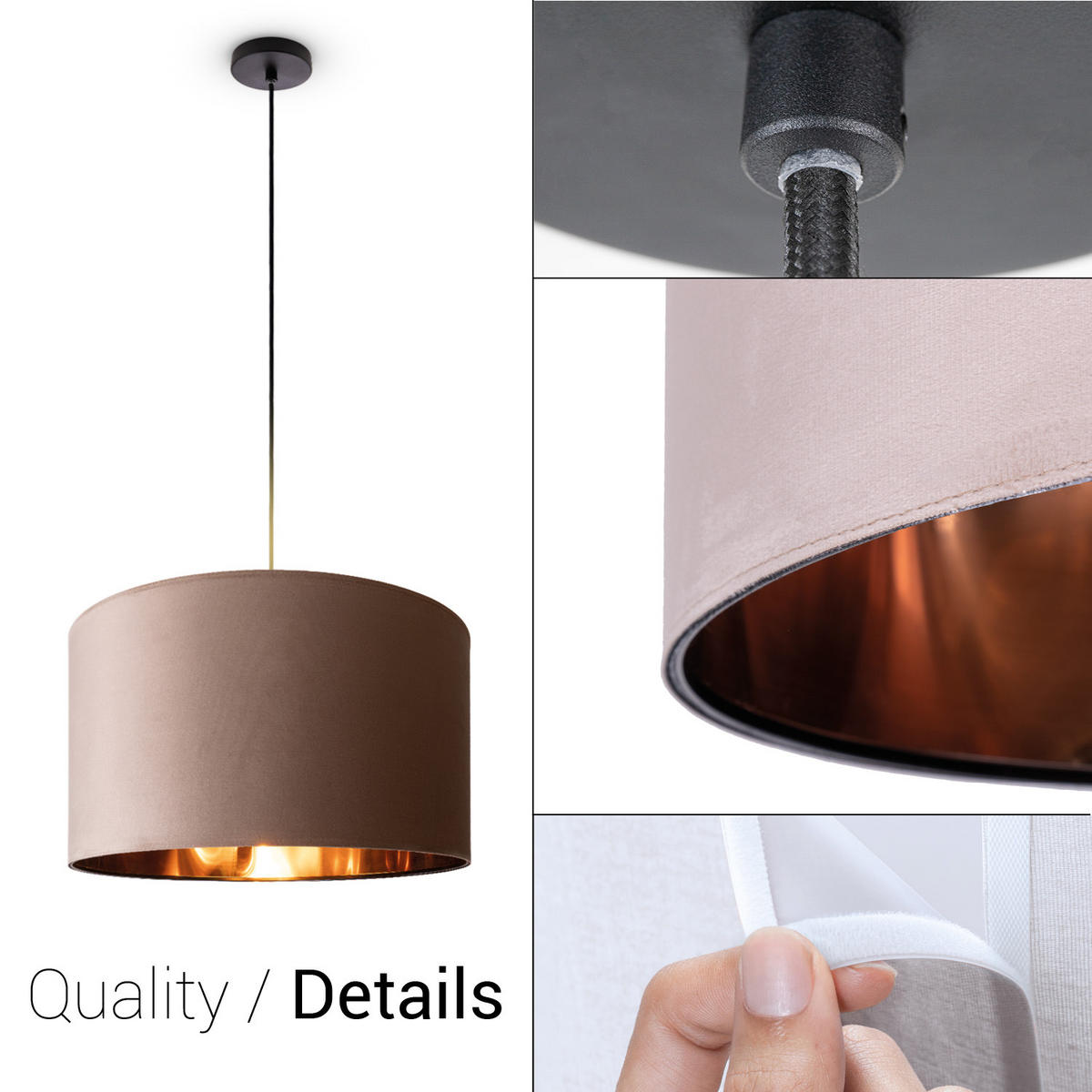 PENDELLEUCHTE Hugo Pd1 - Schwarz, Metall (45.5/45.5/28cm) - Paco Home