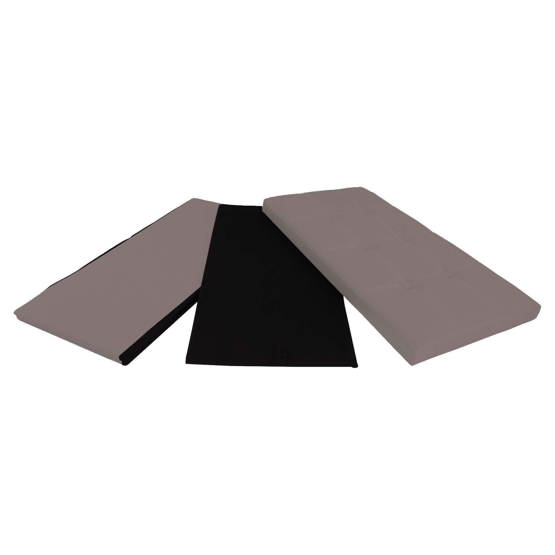 FUSSHOCKER Grau 38/76/38 cm - Grau, Textil (38/38/76cm) - Mobili Rebecca