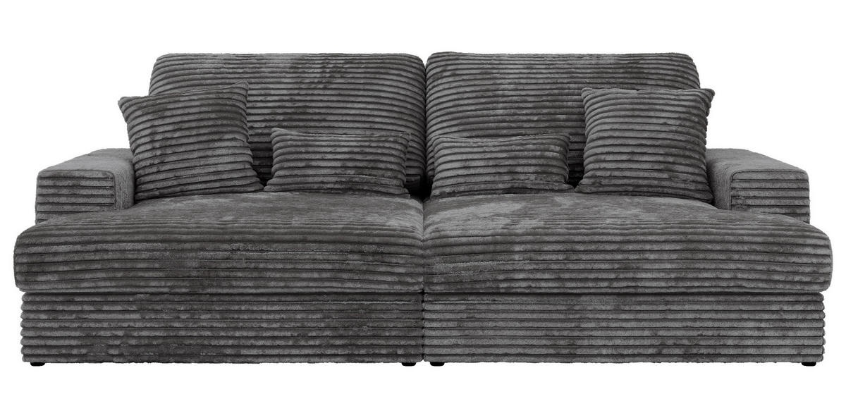 ŠTVORMIESTOVÁ POHOVKA ANERO - Sivá Manšester - čierna/sivá, textil/plast (292/107/163cm) - MKS