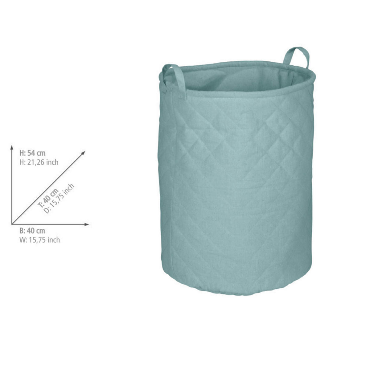 WÄSCHEKORB 67 l - Mintgrün, Textil (40/54/40cm) - Tom Tailor
