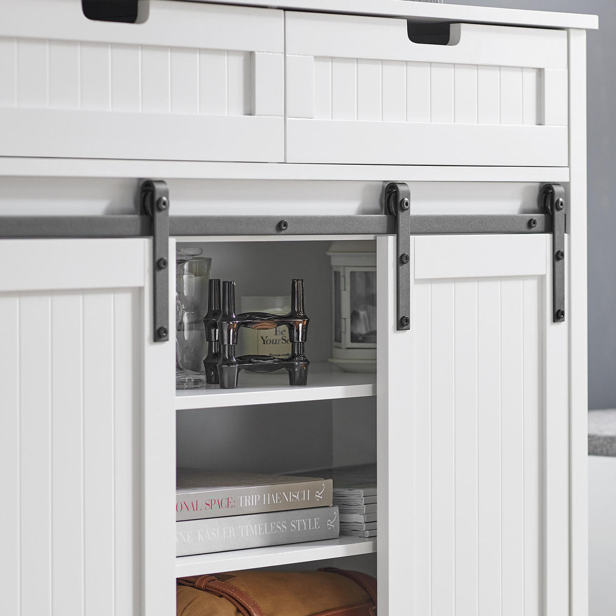 SIDEBOARD Weiß - Weiß, Holzwerkstoff (104/93/35cm) - SoBuy