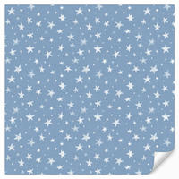 KINDERTAPETE - Sterne - Muster - Blau - 240x260 cm - Hellblau, Papier (240/260cm) - OnlyWow