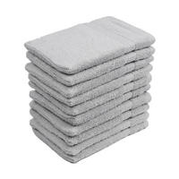 WASCHLAPPEN 16x21 cm aus 100% Baumwolle 500g/m2, 10er Set Waschhandschuhe Silber - Silberfarben, Textil (16/21cm) - Carpe Sonno