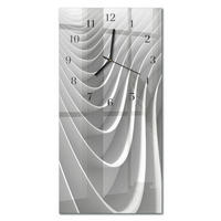 WANDUHR aus Glas 30x60 cm - Abstraktion - Grau, Glas (30/60/0.4cm) - TULUP