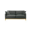DREISITZER-SOFA Linara-Velluto 19 - Dunkelgrau, Holz/Textil (201/91/95cm)