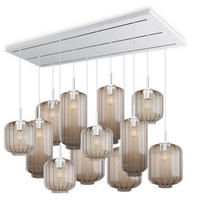 HÄNGELEUCHTE Velo 12-flammig Klar Ø 18/20/25cm - Klar/Weiß, Glas (25/25/27cm) - s.luce