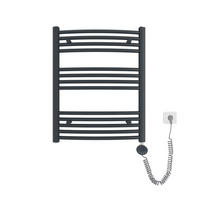 HANDTUCHHEIZKÖRPER elektrisch gebogen Anthrazit 75/60/5,6 cm - Anthrazit, Metall (60/75/5.6cm) - EMKE