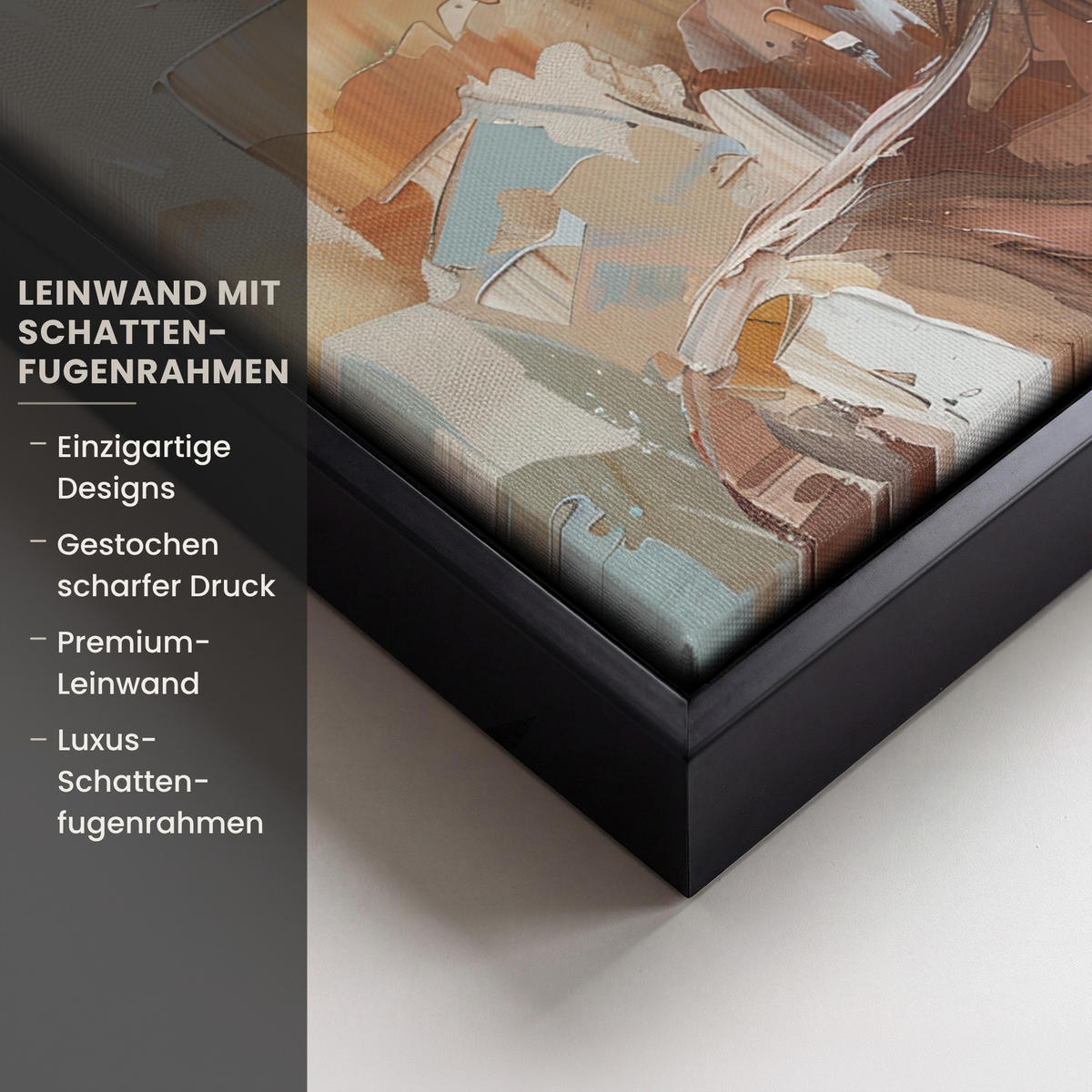 LEINWAND Bilder mit Rahmen - Frau - Lackierung - Porträt - Modern - 30x20 - Altrosa, Textil (30/20cm) - MuchoWow
