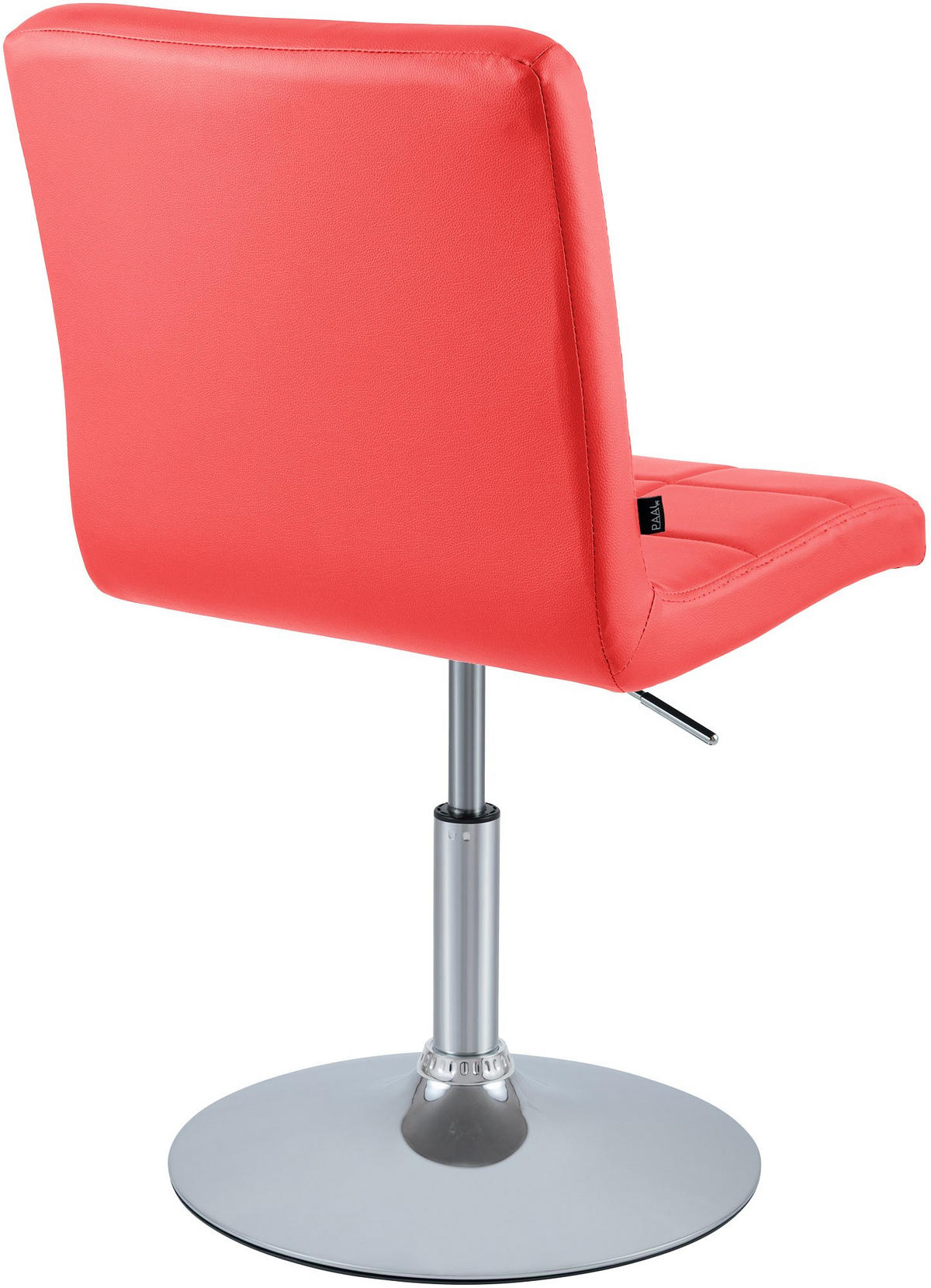 DREHSTUHL Lederlook Rot - Chromfarben/Rot, Textil/Metall (44/81/55cm) - CLP
