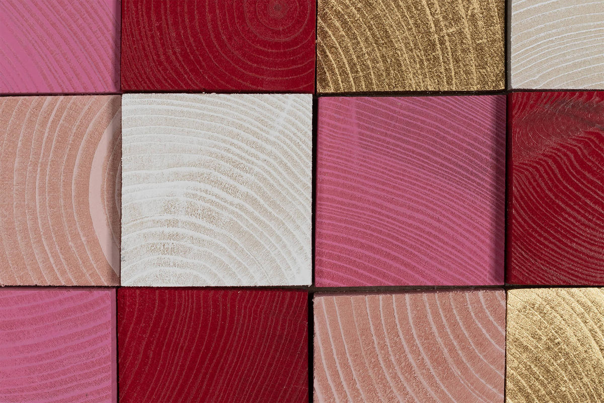 HOLZBILD Rot 75/75 cm - Rot, Holz (7/75cm) - KUNSTLOFT