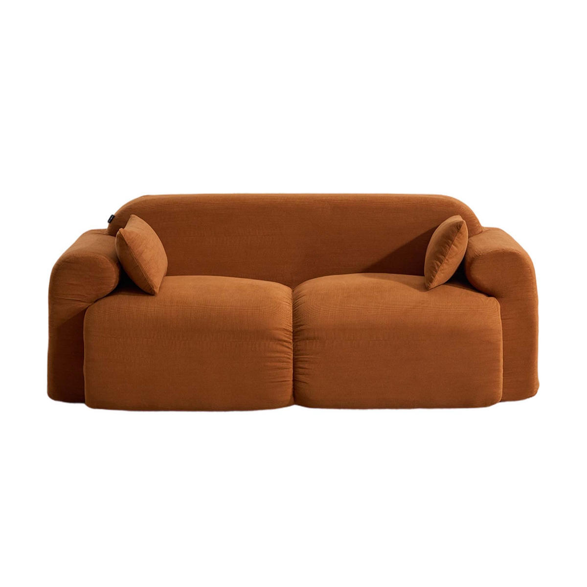 2-SITZER-SOFA Hochsättigung komprimiert, DE-42530, Braun - Braun, Textil (186/76/95cm) - ComfortXL