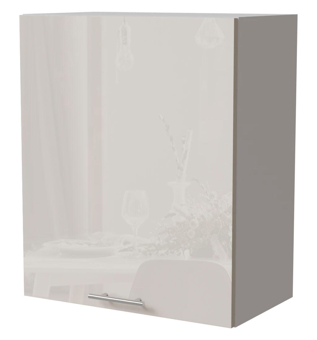 Feldmann-Wohnen Hängeschrank Creme, Weiß 60x72x32.5 cm