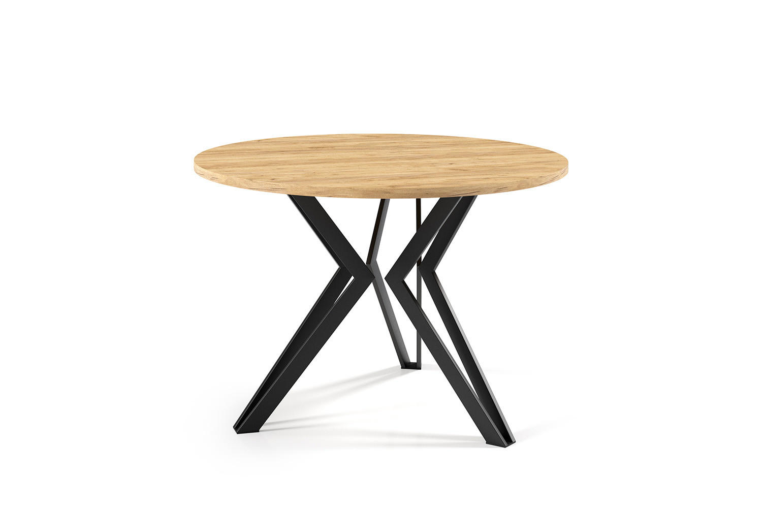 COUCHTISCH Moss Gold Craft Eiche / Schwarz 75 / 75 / 50cm - Eiche Bianco/Schwarz, Holz/Holzwerkstoff (75/75/50cm) - Feldmann-Wohnen