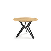 COUCHTISCH Moss Gold Craft Eiche / Schwarz 75 / 75 / 50cm - Eiche Bianco/Schwarz, Holz/Holzwerkstoff (75/75/50cm) - Feldmann-Wohnen