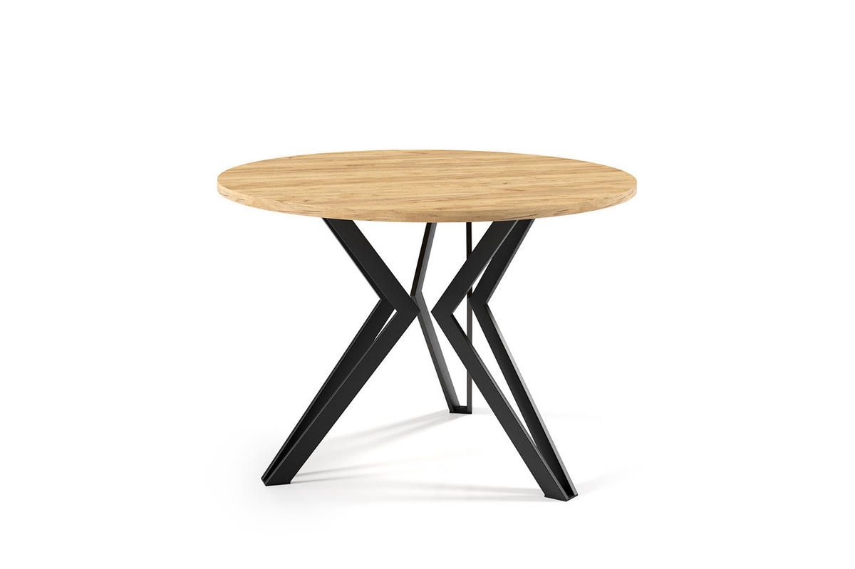 COUCHTISCH Moss Gold Craft Eiche / Schwarz 75 / 75 / 50cm - Eiche Bianco/Schwarz, Holz/Holzwerkstoff (75/75/50cm) - Feldmann-Wohnen