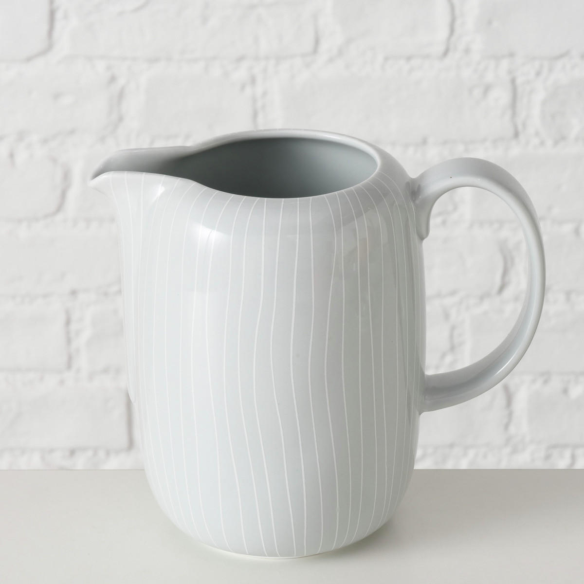 KERAMIKKANNE Bergen 1200 ml - Grau, Keramik (1.2L) - Boltze Home