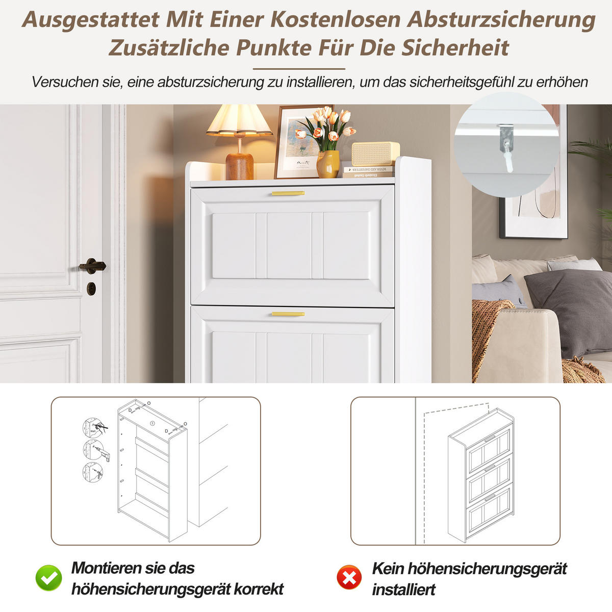 SCHUHSCHRANK 70/24/120 cm weiß aus MDF und Spanplatte mit 6 Fächern - Weiß, Holzwerkstoff (70/120/24cm) - OKWISH