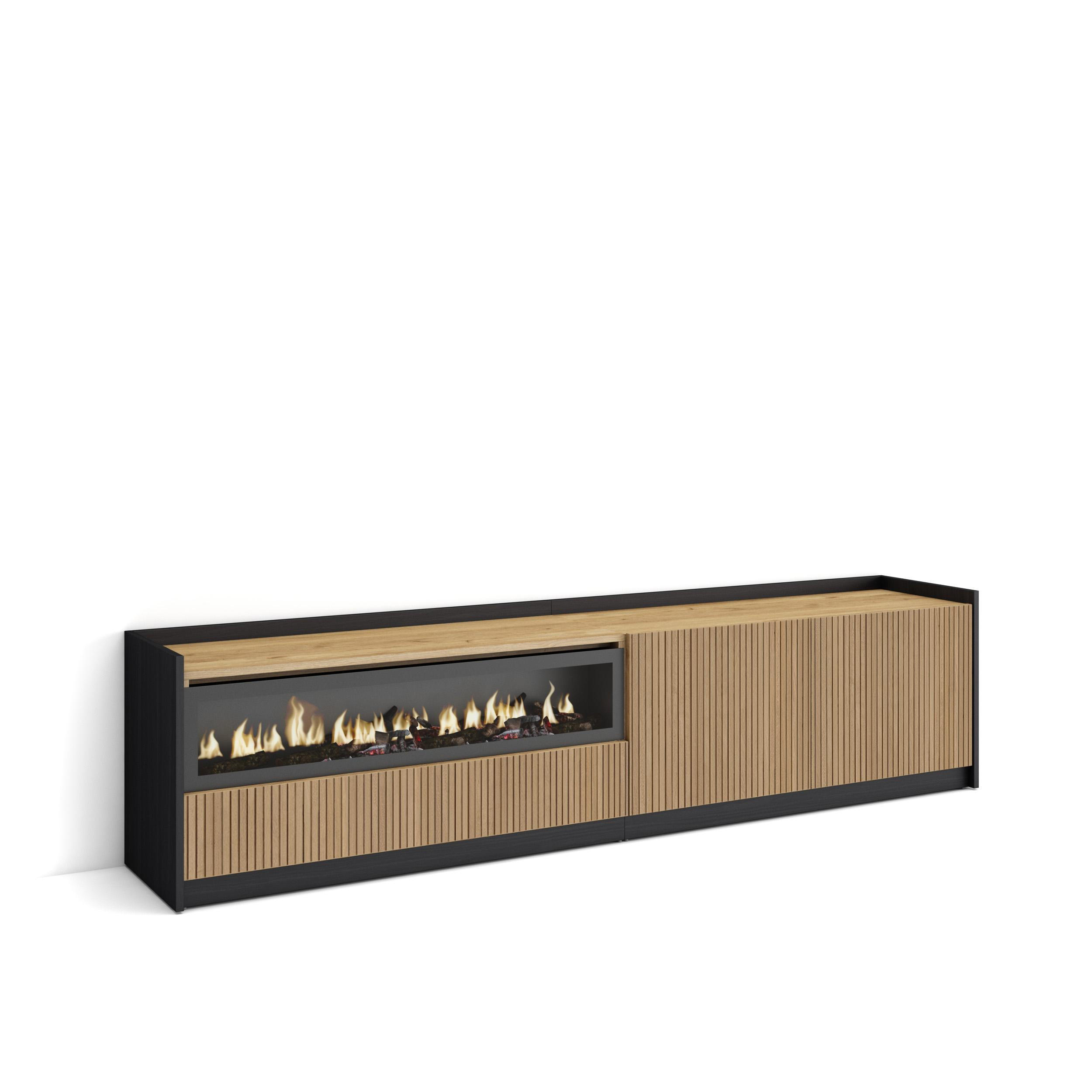 Skraut Home Lowboard, Eiche 207x50x37 cm