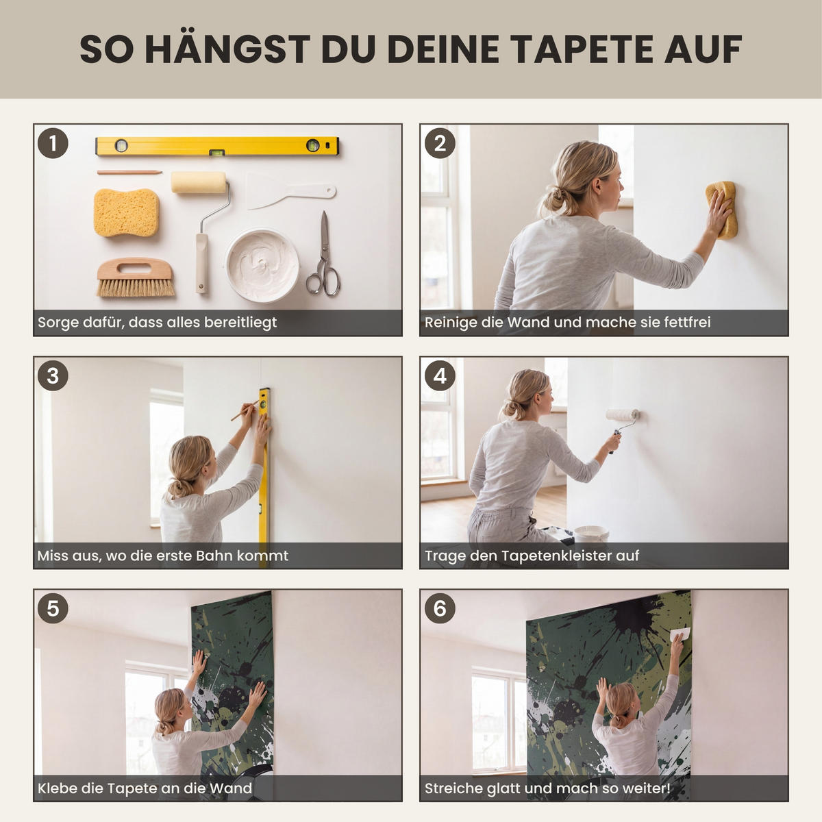 KINDERTAPETE - Fußball - Farbe - Spritzer - Grün - 100x240 cm - Dunkelgrün, Papier (100/240cm) - OnlyWow