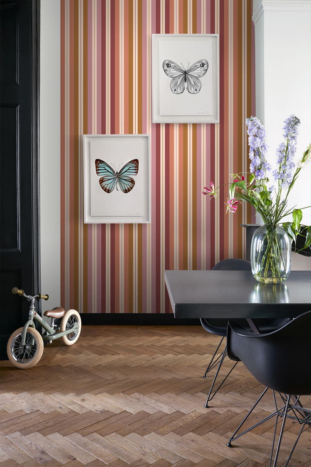 TAPETE Streifen 50 x 900 cm - Pink, Papier (50/900cm) - ESTAhome