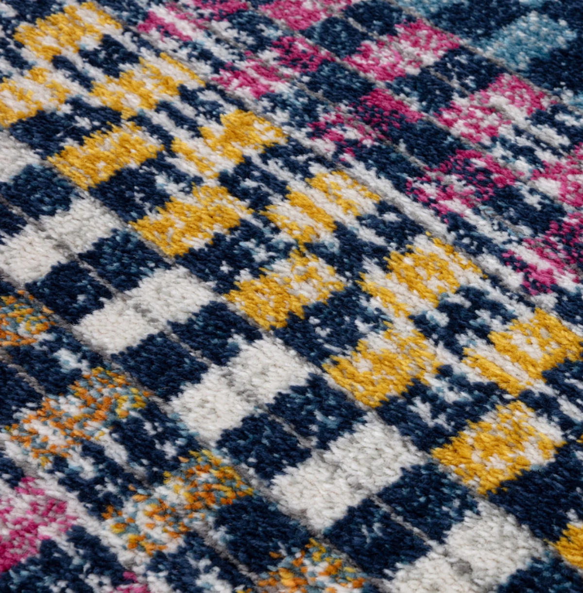 TEPPICH modern Flachgewebe CHESS Mehrfarbig 120 x 170 cm - Multicolor, Textil (120/170cm) - Novatrend