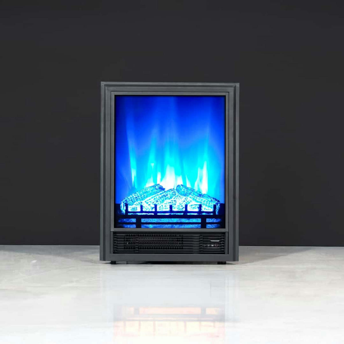ELEKTROKAMIN 1800 W mit Bluetooth Lautsprecher EF1 - Schwarz, Metall (47.1/61.7/17.1cm) - dlc home