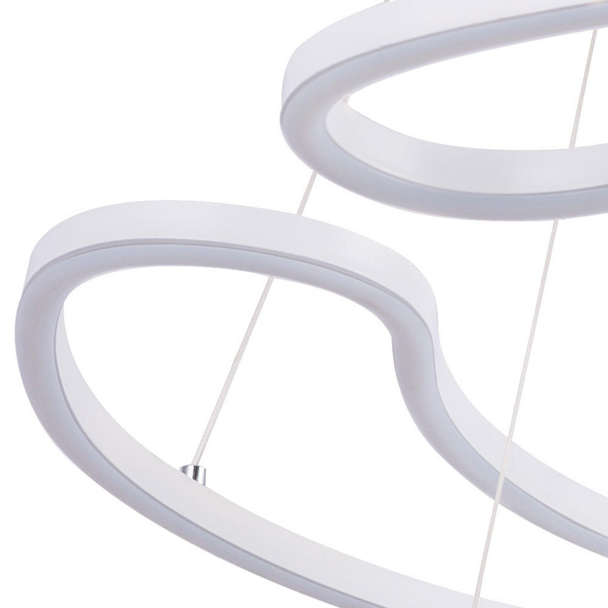 LED HÄNGELEUCHTE U-Form Weiß Matt - Weiß, Metall (67/67/120cm) - Globo Lighting